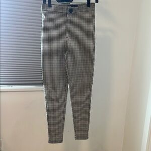 Women’s Green and Cream Checkered Pants